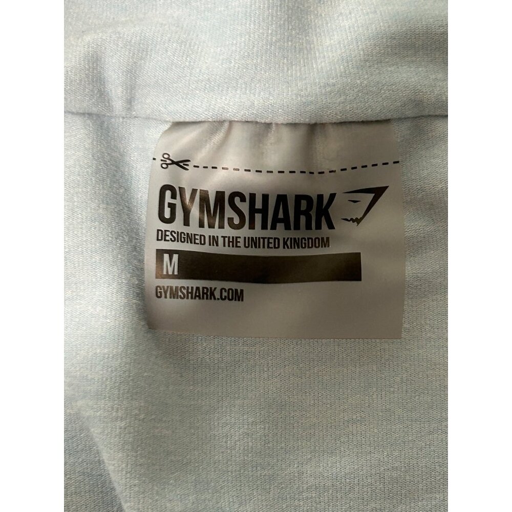 Gymshark Women's Cropped Hoodie Long Sleeve Top Size M Light Blue - Picture 6 of 6